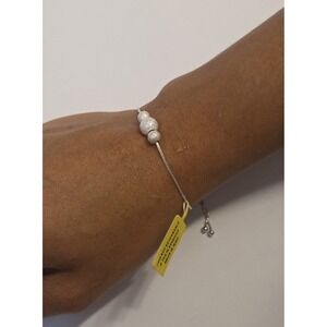 Sterling Silver Bolo Slide Adjustable‎ Ball Bracelet Box Chain 8.5"